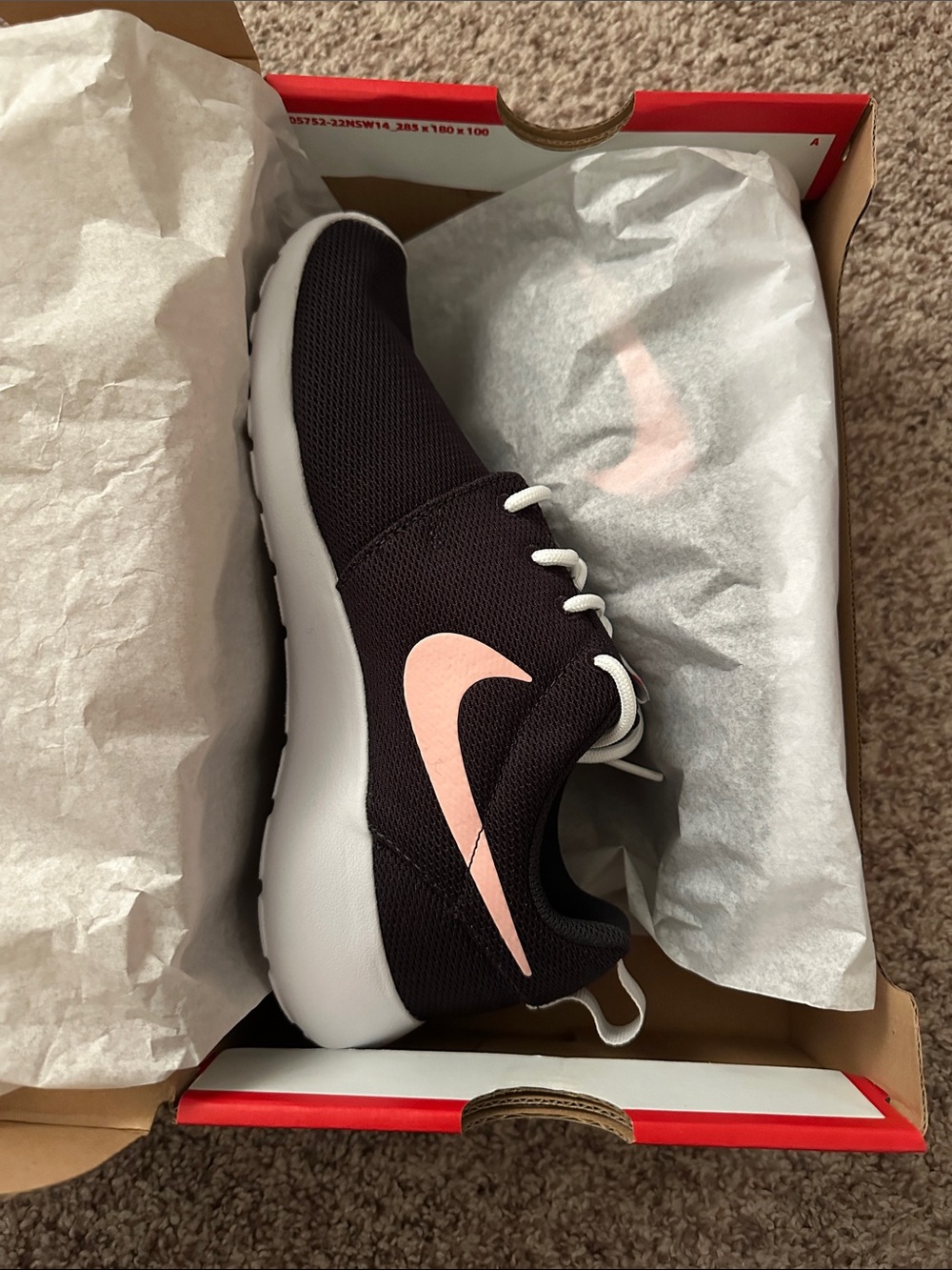 Nike Roshe One’s Women's Gray Sneakers with Pink Swoosh